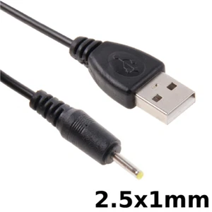 Cable adaptateur USB male vers 2.5mm x 1mm d'alimentation chargeur charge DC 5V - Photo 1/4