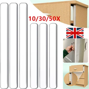 Self-Adhesive Buffer Strips Cabinet Bumpers Wall Protector Silicone Door Stopper - Picture 1 of 24