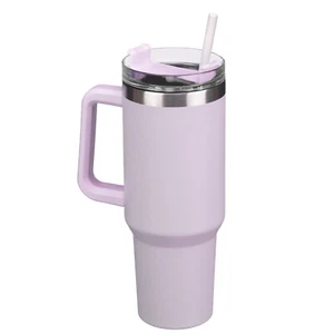 1.18Ltr Double Wall Drinking Tumbler With Lid & Straw - Lilac - Picture 1 of 6