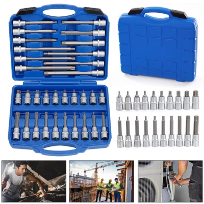 INNEN TORX NÜSSE STECKSCHLÜSSEL SATZ 1/2 ZOLL WERKZEUG INNENTORX BITS 32 TLG. - Bild 1 von 4