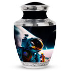 Ashes Urns Human Astronaut Spacesuit Performing Spacewalk (10 Inch) Large Urn