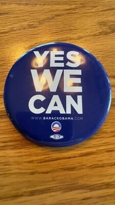 2008 Barack Obama Yes We Can Blue politischer Pin/Knopf - Bild 1 von 2