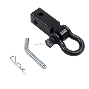 2 Inch Trailer Hitch Receiver-3/4" D Ring Bow Shackle Heavy Duty Pulling - Picture 1 of 8