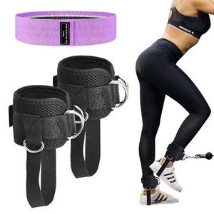 Ankle Strap for Cable Machines Ankle Straps Pair and Resistance Bands Adjusta... - Picture 1 of 8