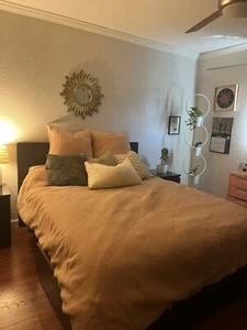 West Elm Cotton Cloud Jersey Duvet Cover & Shams Queen and Euro Shams Pink Terra - Picture 1 of 10