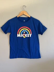 Mickey Mouse T Shirt Kids Rainbow Disney Parks Medium 7/8 - Picture 1 of 4