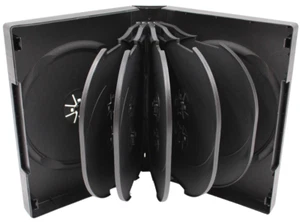 Standard Black DVD 12-Disc 39mm Replacement Premium Movie Storage Shell Case - Picture 1 of 4