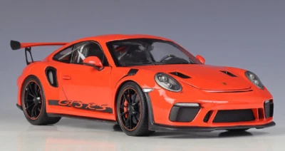 Welly GTA 1:18 Porsche 911 GT3 RS Racing Diecast Model Car NEW IN BOX Orange - Image 1 of 4