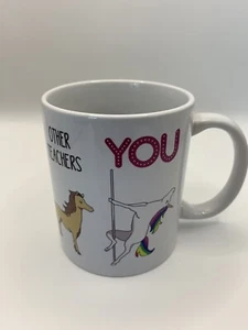 "OTHER BEST FRIENDS" Horse - "YOU" Pole dancing Rainbow Unicorn Coffee Cup Mug - Picture 1 of 2