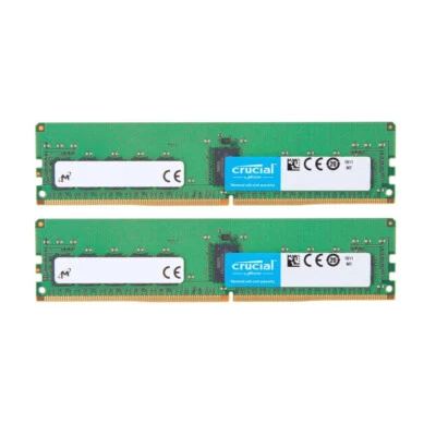 Crucial 32GB (2X16GB) 3200MHz DDR4 PC4-25600 ECC Registered Memory CT16G4RFD832A - Image 1 of 3