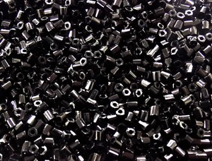 Seed bead 200 GRAMS 6/0 Japanese Hex Glass Beads wholesale 401 Black - Picture 1 of 1