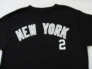 NUEVA CON ETIQUETAS NY YANKEES Niños Camiseta Talla Grande JETER Negra Camiseta Algodón Béisbol NUEVA - Imagen 1 de 2