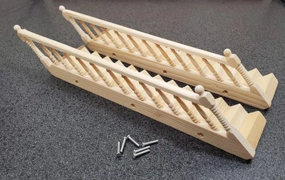 Dollhouse Stairs 2 Sets with Assembled Railing SMALL Narrow 1:12 Scale - Image 1 of 4