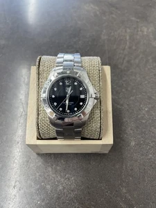  TAG HEUER AQUA RACER MEN'S BLACK WATCH WAF111C - Picture 1 of 5