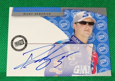 2002 Press Pass Ricky Hendrick Autographed Card, Hendrick Motorsports Signed - Image 1 of 4