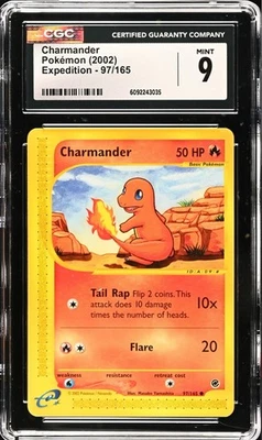 CGC 9 MINT Charmander 97/165 Expedition Base Set 2002 WOTC Pokemon - Image 1 of 2