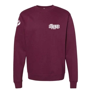 Tribe Rhythm Crewneck Sweatshirt-Maroon-M - Picture 1 of 1