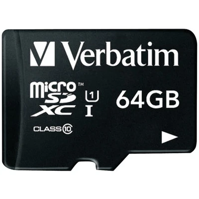 VERBATIM® 64-GB Class 10, UHS-1 V10 U1 Premium microSDXC Memory Card with... - Image 1 of 3