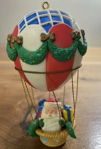 NOMA Santa en globo aerostático adorno vintage 1992 - Imagen 1 de 8
