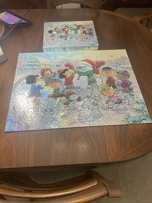 Springbok Hallmark vintage Peanuts Charlie Brown Winter Wonderland jigsaw puzzle - Image 1 of 4