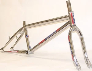 2013 SKYWAY 20" T/A XL Pro BMX FRAME & FORK set NEW retro CHROME 21.25" Top Tube - Picture 1 of 5