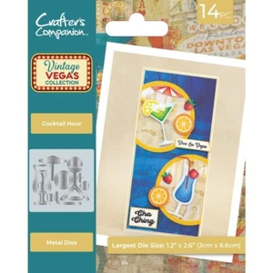 Crafter's Companion - VINTAGE VEGAS - COCKTAIL HOUR - METAL DIES - Elvis Presley - Picture 1 of 3