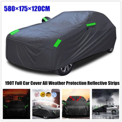 US Outdoor Full Car Cover Waterproof Heavy Duty Rain UV Protection Breathable XL - Image 1 of 4