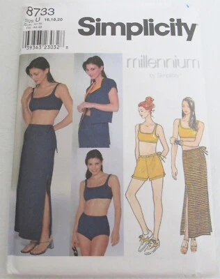 Simplicity 8733 Sewing Pattern Jacket, Skirt, Shorts, Bathing Suit Sz. 16-20 - Image 1 of 4