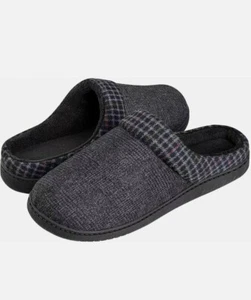 Homitem Men's Cozy Memory Foam Slippers, Slip on Clog, Set1-Grey, Size 8-9 - Picture 1 of 6