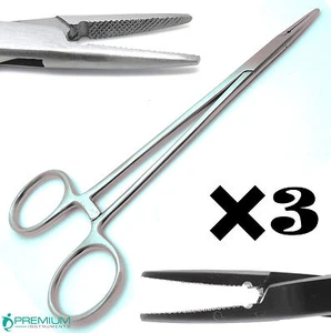 3 piezas Dental Crile Wood Needle Holders 6 "Locking Ratched Instrumentos quirúrgicos - Imagen 1 de 7