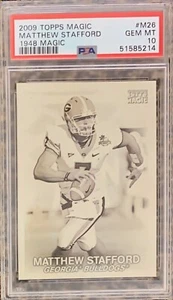 Topps Magic #M26 Matthew Stafford 2009 PSA 10 1948 Magic POP 8 novato radiocontrol - Imagen 1 de 1