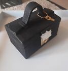 Bnip Black Faux Leather Lockable Travel Jewellery Case.inside Mirror.mothers Day