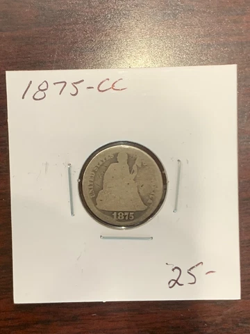 1875 CC Seated Liberty Dime Cover