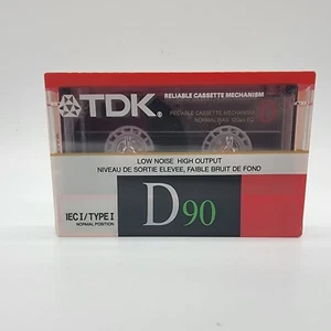 Blank TDK Cassette Tape D90 Type 1 - Brand New Sealed  - Picture 1 of 6