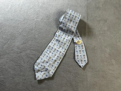 Corbata de Colección Tommy BAHAMA Para Hombre 100% Seda Azul Boda Oficina Foto 1 de 4