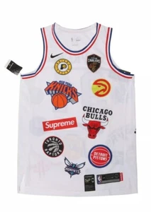 Supreme x Nike NBA Teams authentisches Trikot weiß SS18 neu mit Etikett Gr. 48 - Bild 1 von 5