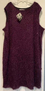 Nuevo con etiquetas Vestido de Vaina con Flecos American Glamour Badgley Mischka Shag Plus 3X Texturizado - Imagen 1 de 7