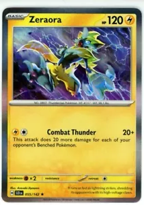 Pokemon Juego de Cartas Coleccionables Zeraora 055/142 Sv07: Corona Estelar Holo Raro - Imagen 1 de 1