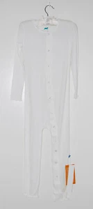 NWT Catch a Tiger by KicKee Pants Girls White Basic Muffin Ruffle Coverall PJs 8 - Picture 1 of 12