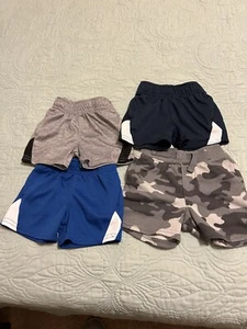 Garanimals Boys Shorts Toddler's 12 Months - Lot Of 4- Navy, Blue, Camo & Gray - Picture 1 of 5