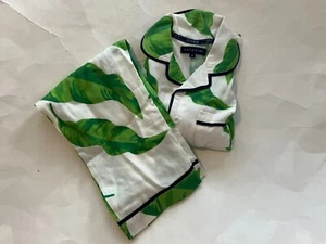 New Katie Kime Banana Leaf Palm Pajama Set Size 4 - Picture 1 of 13