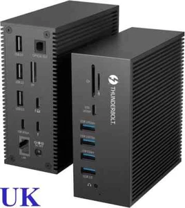 18-in-1 Thunderbolt 3 Dual USB-C Docking Station 40Gbps 8K@30Hz macOS Window Lap - Picture 1 of 8