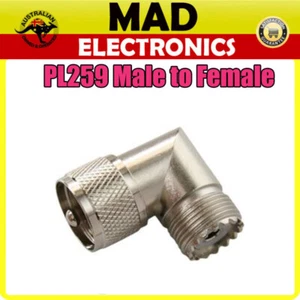 UHF PL259 Plug Female / Male Right Angle Joiner CB Radio Scanner Antenna - Picture 1 of 1