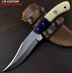 Custom Hand Forged D2 Tool Steel Camel Bone Fisher Hunter Skinner Knife