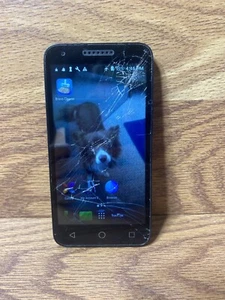 Alcatel Raven Tracfone A574BL Black Cell Phone B1037 - Picture 1 of 7