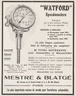 Publicité Compteur De Vitesse Watford  Accessoires Car Vintage Print Ad 1913