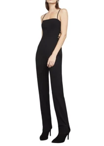 NEW BCBG MAXAZRIA BLACK ESMEE LACE-UP JUMPSUIT DUR9D927/L539A SZ S - Picture 1 of 10