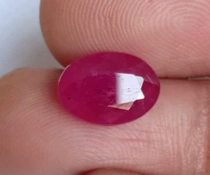 Natural Red Ruby Oval Cut 2.80 Cts Untreated Unheated Loose Gemstone Certified - Picture 1 of 5