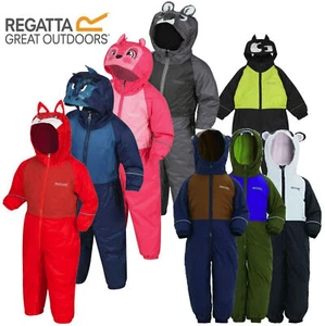 Regatta Mudplay Kids Padded Fleece Lined All In One Waterproof Rain Suit RRP £60 - Picture 1 of 14