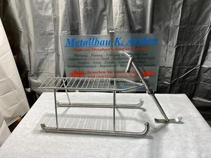 Schlitten Edelstahl Schlitten mit Lenkung Bremse Rodel Schlitten bis 3 Person... - Bild 1 von 8
